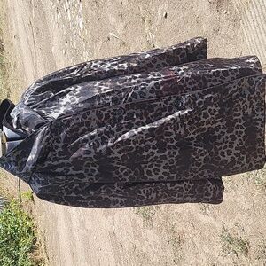 Dennis Basso Reversible Animal Print Coat